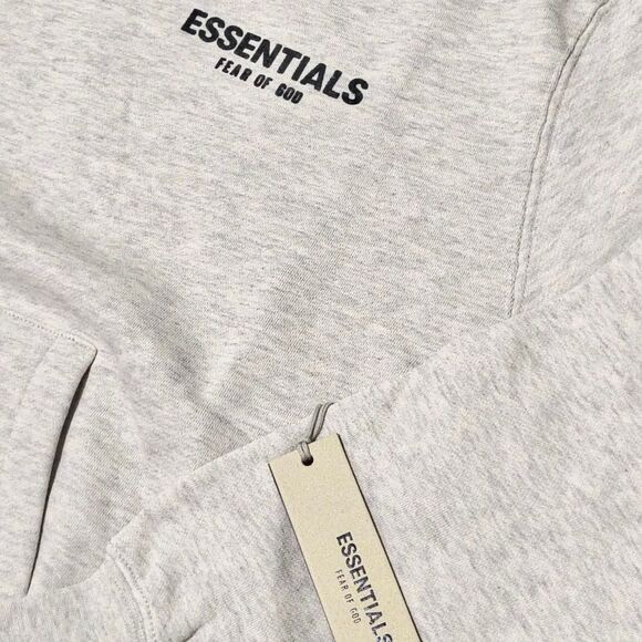 Fear of God Essentials Hoodie Light Heather Grey – Size S – Authentic - Picture 2 of 6